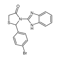3-(1H-benzimidazol-2-yl)-2-(4-bromophenyl)-1,3-thiazolidin-4-one Structure