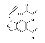 6-(oxaloamino)-1-prop-2-ynylindole-5-carboxylic acid结构式