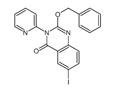 6-iodo-2-phenylmethoxy-3-pyridin-2-ylquinazolin-4-one Structure