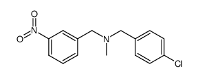 (4-chloro-benzyl)-methyl-(3-nitro-benzyl)-amine Structure