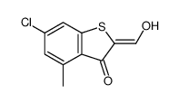 (2Z)-6-chloro-2-(hydroxymethylidene)-4-methyl-1-benzothiophen-3-one Structure