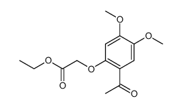 (2-acetyl-4,5-dimethoxy-phenoxy)-acetic acid ethyl ester Structure