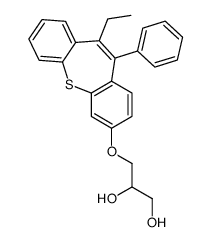 3-(6-ethyl-5-phenylbenzo[b][1]benzothiepin-2-yl)oxypropane-1,2-diol Structure