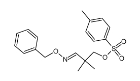 2,2-dimethyl-3-(((4-methylphenyl)sulfonyl)oxy)-1-propanone O-(phenylmethyl)oxime结构式