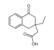 (2-ethyl-4-oxo-1,2,3,4-tetrahydro-[2]naphthyl)-acetic acid结构式