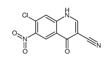 7-Chloro-6-nitro-4-oxo-1,4-dihydro-3-quinolinecarbonitrile Structure