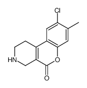 9-Chloro-1,2,3,4-Tetrahydro-8-methyl-5H-<1>benzopyrano<3,4-c>pyridin-5-one结构式