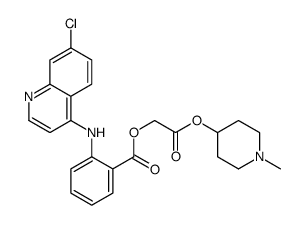 [2-(1-methylpiperidin-4-yl)oxy-2-oxoethyl] 2-[(7-chloroquinolin-4-yl)amino]benzoate结构式