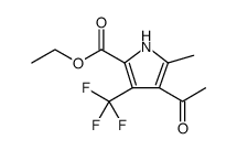 1H-Pyrrole-2-carboxylic acid, 4-acetyl-5-methyl-3-(trifluoromethyl)-, ethyl ester结构式