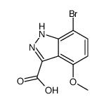 7-Bromo-4-methoxy-1H-indazole-3-carboxylic acid结构式