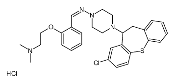 1-Piperazinamine, 4-(8-chloro-10,11-dihydrodibenzo(b,f)thiepin-10-yl)- N-((2-(2-(dimethylamino)ethoxy)phenyl)methylene)-, monohydrochloride picture