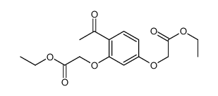 ethyl 2-[4-acetyl-3-(2-ethoxy-2-oxoethoxy)phenoxy]acetate结构式