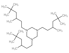 1,3,5-Triazine,hexahydro-1,3,5-tris(3,5,5-trimethylhexyl)- structure