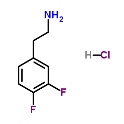 2-(3,4-Difluorophenyl)ethanamine hydrochloride (1:1)结构式