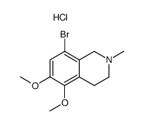 8-Brom-1,2,3,4-tetrahydro-5,6-dimethoxy-2-methylisochinolin-Hydrochlorid结构式