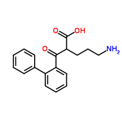 5-AMINO-2-([1,1'-BIPHENYL]-2-YLCARBONYL)PENTANOIC ACID结构式