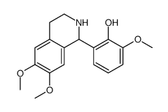 2-(6,7-dimethoxy-1,2,3,4-tetrahydroisoquinolin-1-yl)-6-methoxyphenol结构式