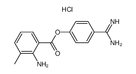 4-amidinophenyl-2'-amino-3'-methyl benzoate hydrochloride结构式