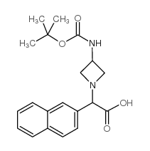 (3-Boc-氨基-1-氮杂啶)-萘-2-乙酸结构式