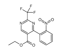 5-Pyrimidinecarboxylic acid, 4-(2-nitrophenyl)-2-(trifluoromethyl)-, ethyl ester结构式