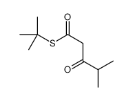 S-tert-butyl 4-methyl-3-oxopentanethioate结构式