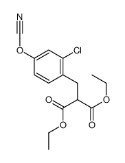 diethyl 2-[(2-chloro-4-cyanatophenyl)methyl]propanedioate Structure