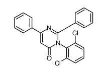 3-(2,6-dichlorophenyl)-2,6-diphenylpyrimidin-4-one结构式