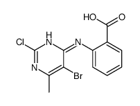 2-[(5-bromo-2-chloro-6-methylpyrimidin-4-yl)amino]benzoic acid结构式