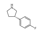 Pyrrolidine, 3-(4-fluorophenyl)-, (3S)结构式