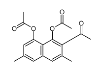 (7-acetyl-8-acetyloxy-3,6-dimethylnaphthalen-1-yl) acetate Structure
