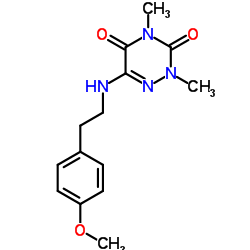 6-{[2-(4-Methoxyphenyl)ethyl]amino}-2,4-dimethyl-1,2,4-triazine-3,5(2H,4H)-dione结构式