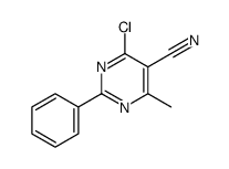 4-chloro-6-methyl-2-phenylpyrimidine-5-carbonitrile Structure