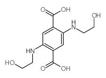 2,5-bis(2-hydroxyethylamino)benzene-1,4-dicarboxylic acid structure