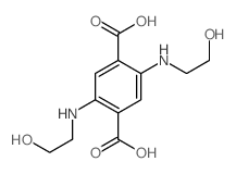 2,5-bis(2-hydroxyethylamino)benzene-1,4-dicarboxylic acid Structure