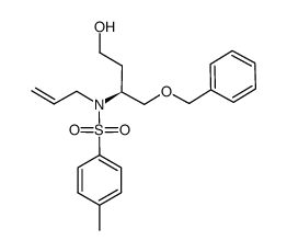 (S)-N-allyl-N-(1-(benzyloxy)-4-hydroxybutan-2-yl)-4-methylbenzenesulfonamide结构式
