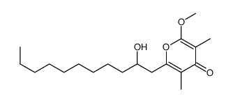 2-(2-hydroxyundecyl)-6-methoxy-3,5-dimethylpyran-4-one结构式