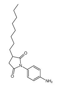 1-(4-aminophenyl)-3-octylpyrrolidine-2,5-dione结构式
