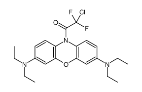1-[3,7-bis(diethylamino)phenoxazin-10-yl]-2-chloro-2,2-difluoroethanone Structure
