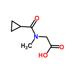 N-(Cyclopropylcarbonyl)-N-methylglycine Structure