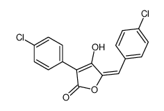 (5E)-3-(4-chlorophenyl)-5-[(4-chlorophenyl)methylidene]-4-hydroxyfuran-2-one结构式