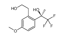 Benzeneethanol, 5-methoxy-2-[(1R)-2,2,2-trifluoro-1-hydroxy-1-methylethyl]-结构式