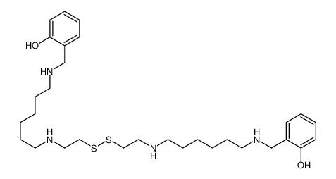 2-[[6-[2-[2-[6-[(2-hydroxyphenyl)methylamino]hexylamino]ethyldisulfanyl]ethylamino]hexylamino]methyl]phenol结构式