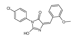 (5Z)-3-(4-chlorophenyl)-5-[(2-methoxyphenyl)methylidene]imidazolidine-2,4-dione Structure