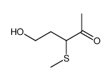 5-hydroxy-3-methylsulfanyl-pentan-2-one结构式