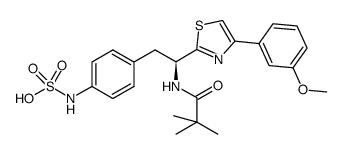 4-((S)-2-(4-(3-methoxyphenyl)thiazol-2-yl)-2-pivalamidoethyl)phenylsulfamic acid Structure