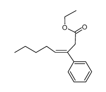ethyl 3-phenyl-3(E)-octenoate结构式