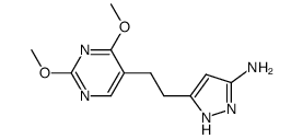 5-[2-(2,4-dimethoxypyrimidin-5-yl)ethyl]-1H-pyrazol-3-amine结构式