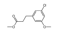 methyl 3-(3-chloro-5-methoxyphenyl)propanoate结构式