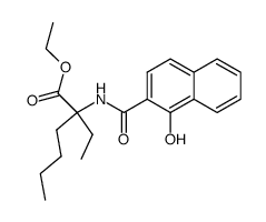 2-ethyl-2-[(1-hydroxy-naphthalene-2-carbonyl)-amino]-hexanoic acid ethyl ester结构式