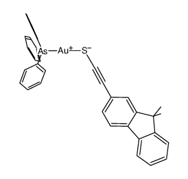 [Au(2-C15H13-CC-S)(AsPh3)]结构式